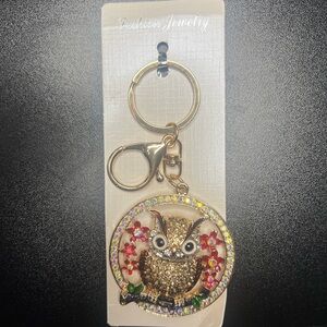Fashion Jewelry Gold Owl Key Holder